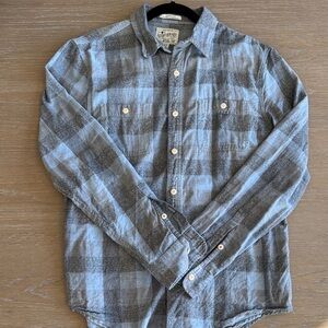 Lucky Brand Blue and Gray Check Shirt